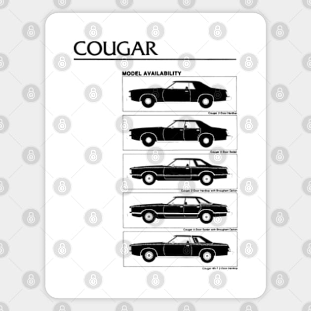 COUGAR - model brochure Magnet by Throwback Motors